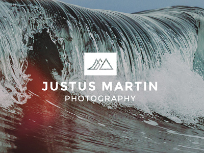 Justus Martin Photography - Logo Design blue graphic design light leak lines logo logo design photography simple thick lines water waves