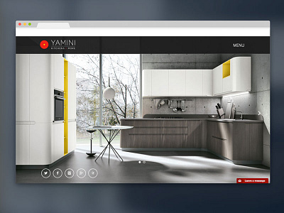 Yamini Kitchens + More - Site Redesign black clean design furniture home page modern ui ux websites white