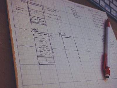 Sketches design goals grid planning sketch ux wireframe