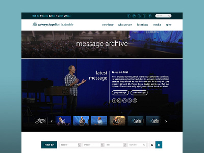 Message Archive blue clean comp concept design flat image ui ux web website