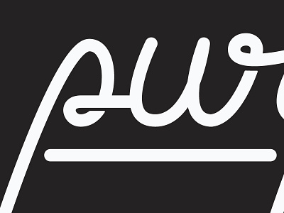 Pur Lettering black branding clean design drawing illustrator lettering lines line logo