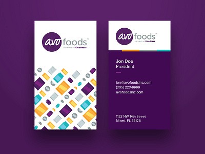 Yummy Business Cards brand branding business cards clean design logo pattern patterns purple