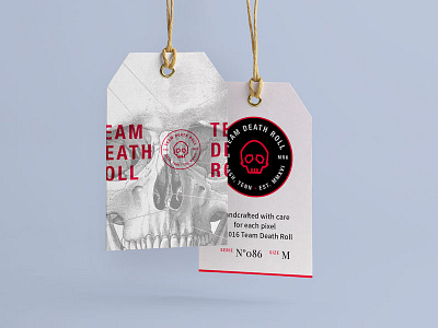 Tags for Skulls clothing logo mockups seal skull tags