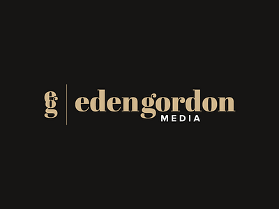 Eden Gordon Media brand branding clean design elegant logo monogram wordmark