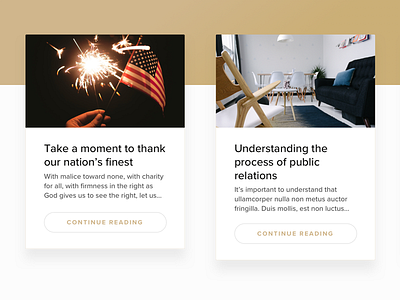 Post Cards—get it? blog cards clean design elegant modern web