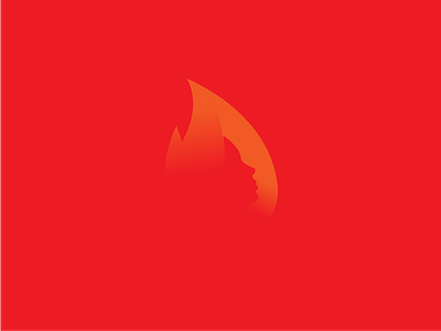 A little gradient play clean design fire flame gradients logo logomark red shape silhouette