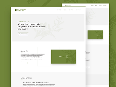 Are websites a birthright? design green landing page typography ui web