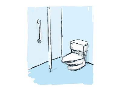 Drew a bathroom for a thing. bathroom illustration