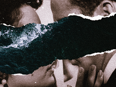 Kiss me, babe. album artwork branding collage graphic design images oceans