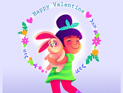 valentine animation cartoon character design children design illustraion illustration vector
