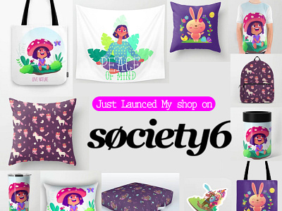 My Society 6 shop illustraion illustrator new shop society6