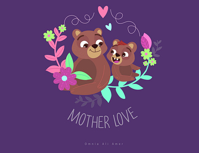 Mother love artwork cartoon character design children design illustraion illustration illustrator