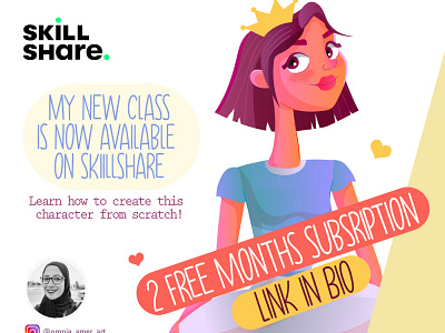 New skillshare class ! adobe artwork cartoon character design class design digital illustraion illustration illustrator stylized wacom