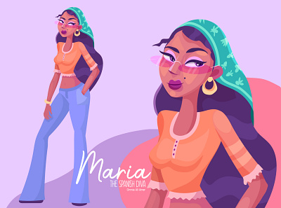 Maria, The spanish Diva animation artwork cartoon character design children illustraion illustration illustrator kid vector