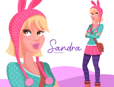 SANDRA artwork cartoon character design design illustraion illustration illustrator new vector