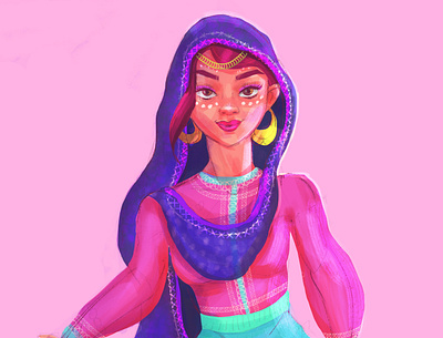 Arabian princess character design design drawing female illustraion illustration sketching