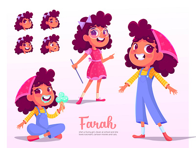 Farah cartoon character design design digital illustraion illustrator vector