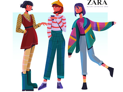Zara concept design cartoon character design design illustraion illustration vector