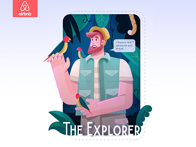 AIRBNB | the explorer cartoon character design design digitalart illustraion illustration travel vector