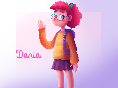 Dania character design cartoon character design illustraion illustration vector