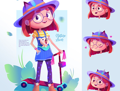 Emma cartoon character design design illustraion illustration vector