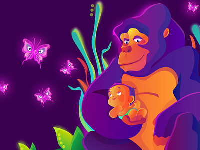 baby Tarzan design illustration vector