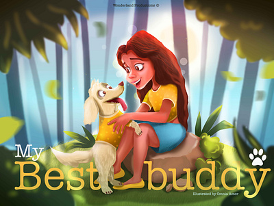 My best buddy cartoon character design design illustration