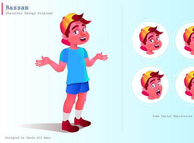 bassam boy character design children illustraion kid story