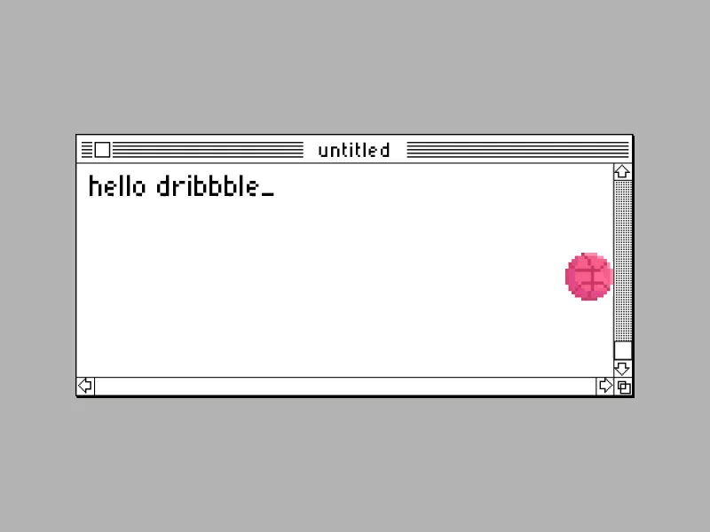 Hello Dribbble ! apple debut first shot interface old mac