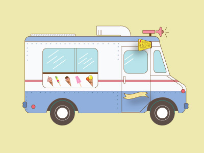 Ice cream truck ice cream spring summer sweet truck