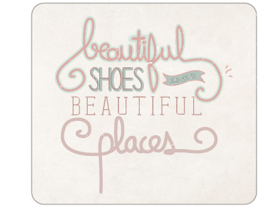 Beautiful shoes lettering typo