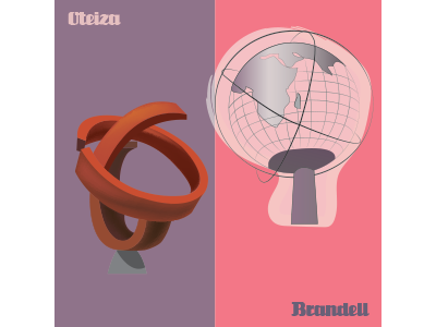 Bilbao. Oteiza vs Brandell colors differences draw trip earth globe popular sculpture space