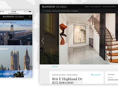 Mansion Global editorial real estate responsive