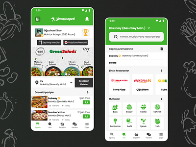 Yemeksepeti Redesign android mobile design chef app cook cooking app delivery app food and drink food app food order moodboard recipe app restaurant app ui ux