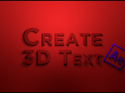 Fake 3D Effect in After Effects 3d text after effects