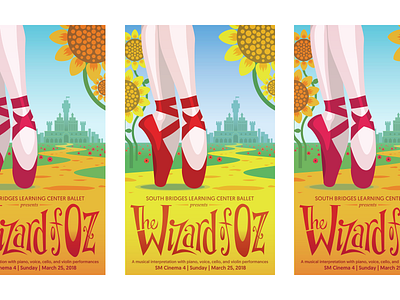SLC Ballet - Wizard of Oz billboard billboard design illustration illustration design illustration digital poster poster design vector vector illustration
