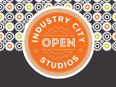 Industry City Open Studios artist branding circle identity logo mark studios type