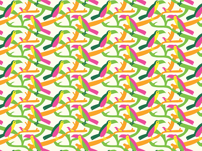 Toucan Print design pattern print product repeat surface design toucan tropical wallpaper