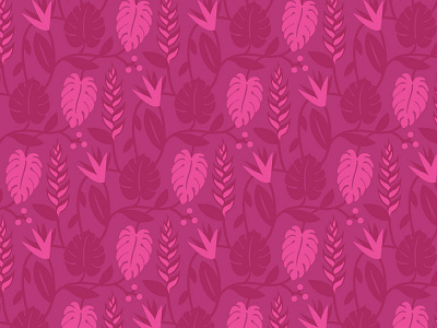 Tropic Flora design floral flowers leaves pattern print product repeat surface design tropical wallpaper