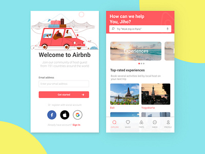 Following Airbnb's mobile app design app design ui ux