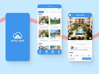 Hotel Lieur - Hotel Booking Apps design graphic design hotel prototype ui uiux uiuxdesign ux web design