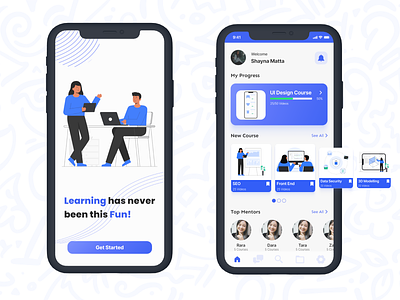 Online Learning and Mentoring Mobile App Concept