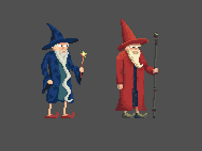 Wizards-2 game illustration pixel pixelart