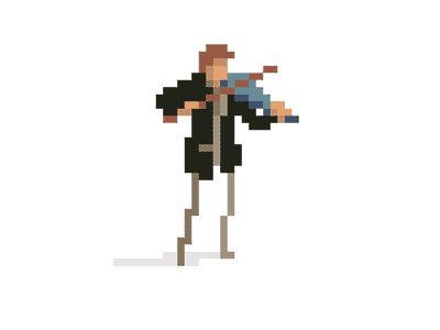 Violinist illustration pixel pixelart