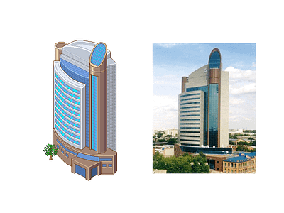 City - 11 building city illustration monument pixel pixelart town