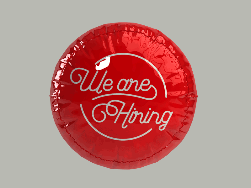 HealthTap Hiring Balloon 3d animation balloon health hiring red