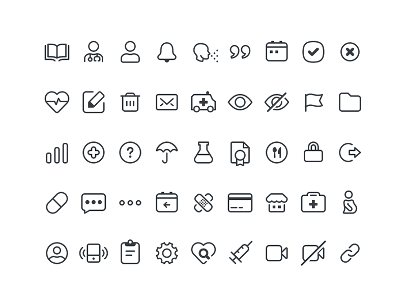 Icon Set Animated Transition