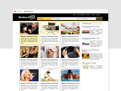 Blackboard 24x7 website designing and development branding design flat minimal ui ux web website