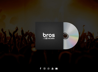 Bros Records branding design illustration minimal ui web