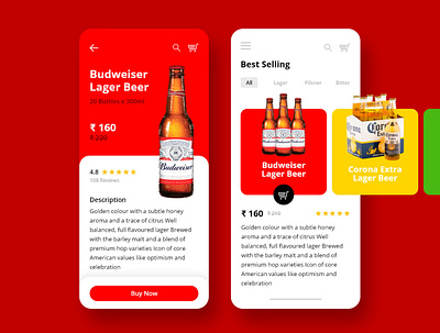 Beer delivery app UI / UX beer branding branding design flat illustration logo minimal mobile app mobile app design mobile ui typography ui ux web